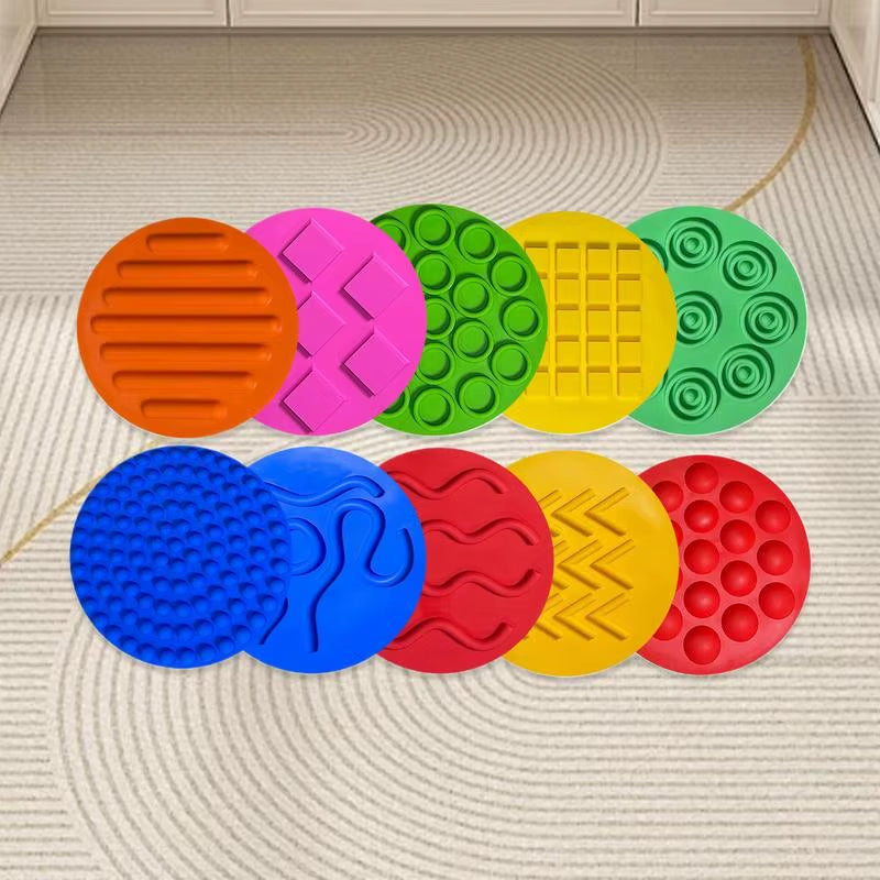 Sensory Toys for Children Textured round Play Mat for Kid Educational Textured Play Mat for Boys Girls Kids Toddler