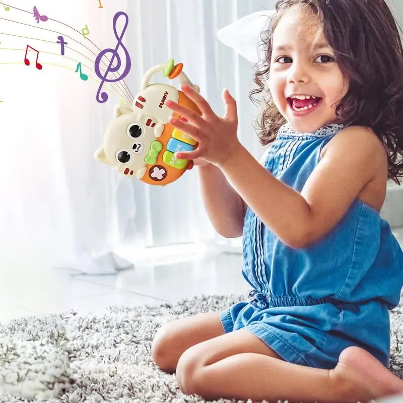 Music Piano Toy Small Educational LED Music Keyboard Toy Kids Music Electric Learning Toys Creative Early Education Puzzle Toys