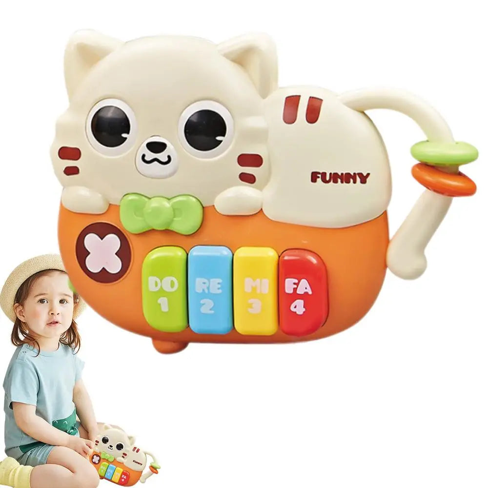 Music Piano Toy Small Educational LED Music Keyboard Toy Kids Music Electric Learning Toys Creative Early Education Puzzle Toys
