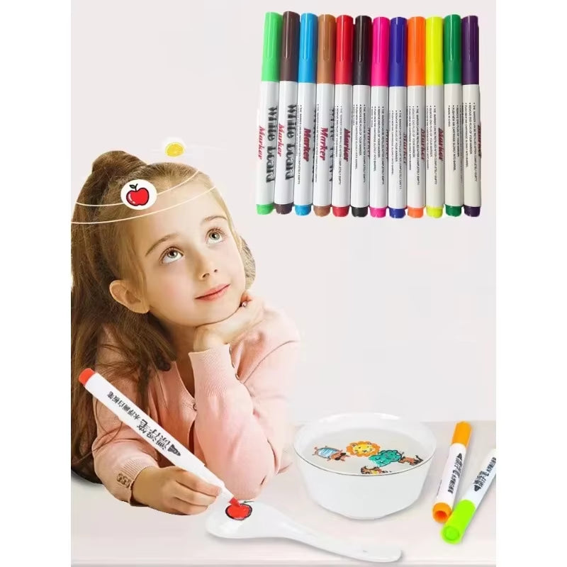 Magic Floating Water Pen - Reusable Water Drawing Set with Floating Ink Technology