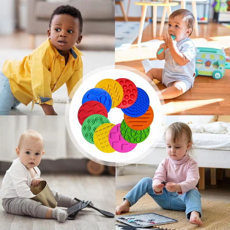Sensory Toys for Children Textured round Play Mat for Kid Educational Textured Play Mat for Boys Girls Kids Toddler