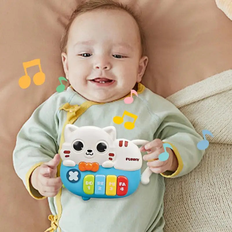 Music Piano Toy Small Educational LED Music Keyboard Toy Kids Music Electric Learning Toys Creative Early Education Puzzle Toys