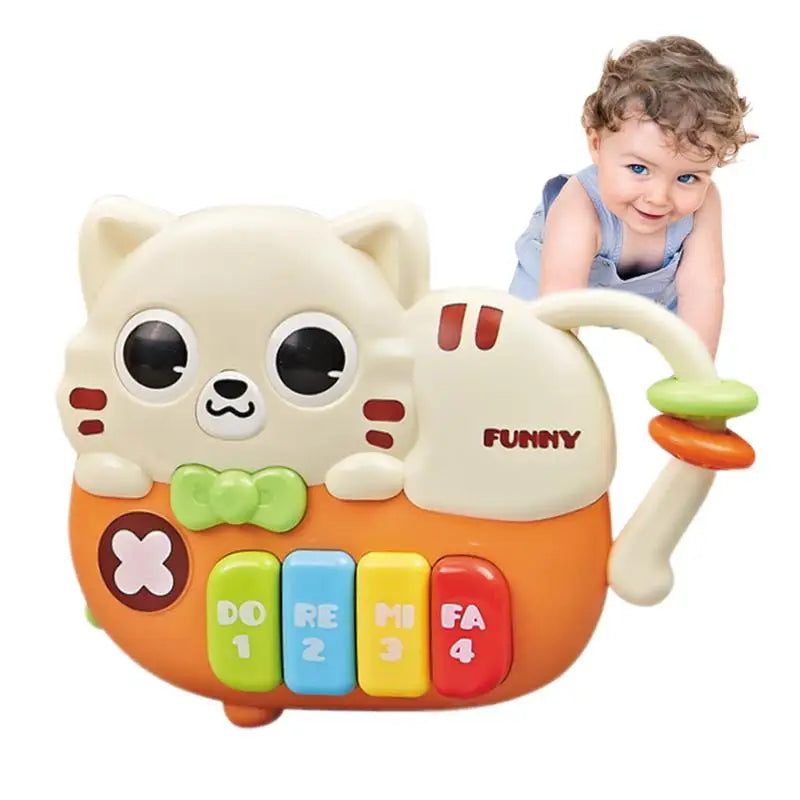 Music Piano Toy Small Educational LED Music Keyboard Toy Kids Music Electric Learning Toys Creative Early Education Puzzle Toys