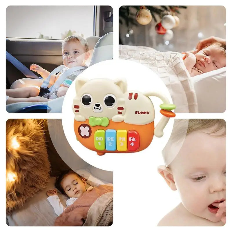 Music Piano Toy Small Educational LED Music Keyboard Toy Kids Music Electric Learning Toys Creative Early Education Puzzle Toys